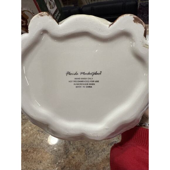 Florida Marketplace Santa Claus Ceramic Tea Pot Hand Painted - Picture 7 of 9